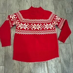 Talbots New Red & White Knit Sweater